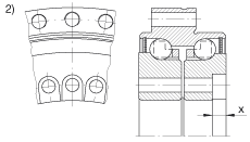推力角接觸球軸承 ZKLDF325, 雙向，螺釘安裝，兩側(cè)帶密封蓋