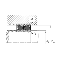 主軸軸承 HCB7213-E-2RSD-T-P4S, 調節，成對或單元安裝，接觸角 α = 25°，陶瓷球，兩側唇密封，非接觸，限制公差